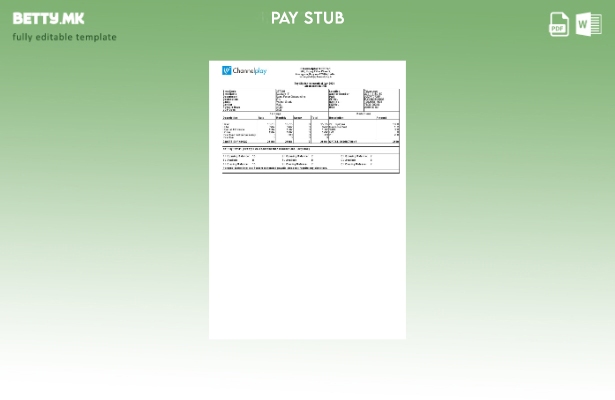 Модерен стил шаблон за платниот лист Channelplay